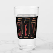 Bens Name in Kunstform Farben rot schwarzes Gold Glas (Rückseite)