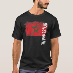 Benslimane Marokko Flagge für Marokkaner Männer Fr T-Shirt