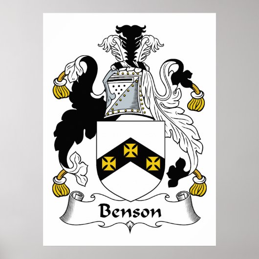 Benson Familienwappen Poster (Vorne)