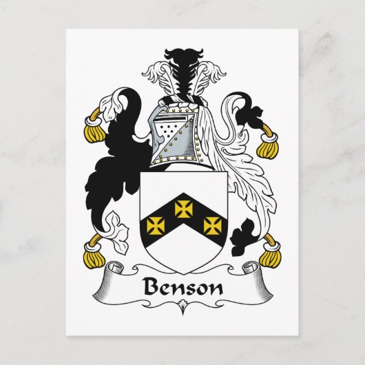 Benson Familienwappen Postkarte (Vorderseite)