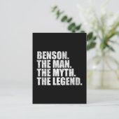 Benson Name, Benson Der Mann Der Mythos Die Legend Postkarte (Stehend Vorderseite)