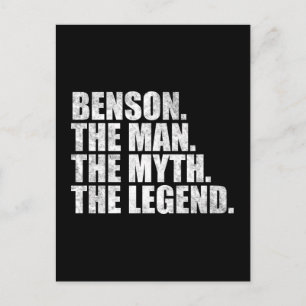 Benson Name, Benson Der Mann Der Mythos Die Legend Postkarte