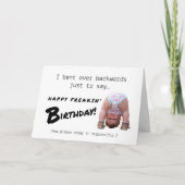Bent Over Background Funny Birthday Karte (Vorderseite)