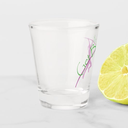 Bent Women's Pole Vaulter Schnapsglas (Links)