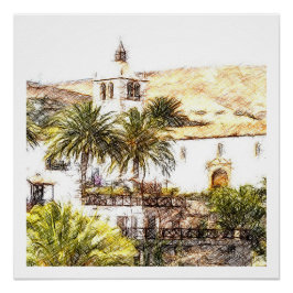 Bentancuria, Fürteventura, Kanarische Inseln Poster