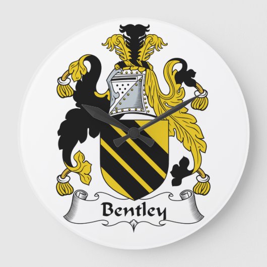 Bentley Familienwappen Große Wanduhr (Vorderseite)