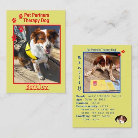 bentley korrigierte Visitenkarte (Vorne/Hinten)