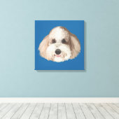 Bentley Portrait Pet Drawing Dark Blue Leinwanddruck (Insitu (Holzboden))