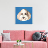 Bentley Portrait Pet Drawing Dark Blue Leinwanddruck (Insitu (Wohnzimmer))