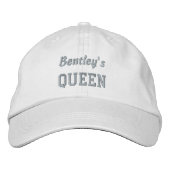 BENTLEY'S QUEEN Cap (weiß) Bestickte Baseballkappe (Vorderseite)