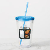 Bento Cartoon Illustration Acryltrinkbecher (Rückseite)