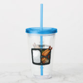 Bento Cartoon Illustration Acryltrinkbecher (Vorderseite)