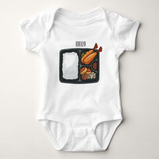 Bento Cartoon Illustration Baby Strampler (Vorderseite)