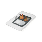 Bento Cartoon Illustration Badematte (Schrägansicht)