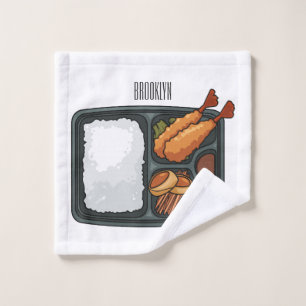 Bento Cartoon Illustration Badhandtuch Set