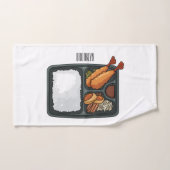 Bento Cartoon Illustration Badhandtuch Set (Handtuch)