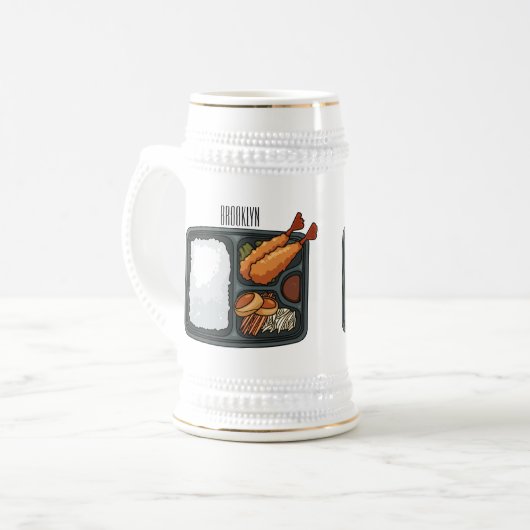 Bento Cartoon Illustration Bierglas (Vorderseite Links)