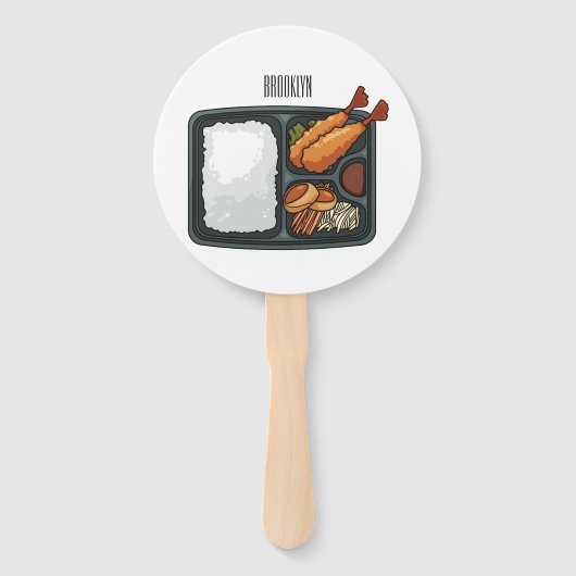 Bento Cartoon Illustration Fächer (Vorderseite)