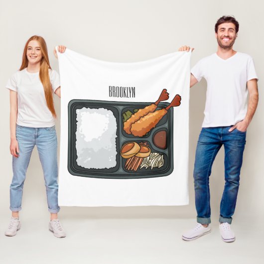 Bento Cartoon Illustration Fleecedecke (Beispiel)