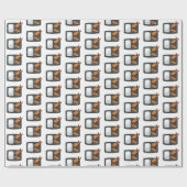 Bento Cartoon Illustration Geschenkpapier (Flach)