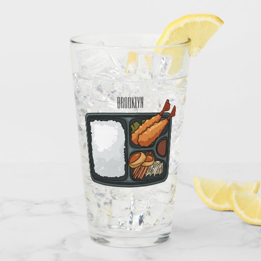 Bento Cartoon Illustration Glas (Rückseite Ice)