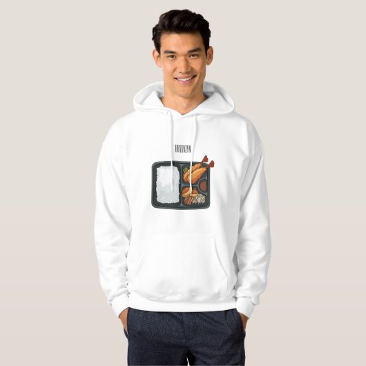 Bento Cartoon Illustration Hoodie (Vorne ganz)