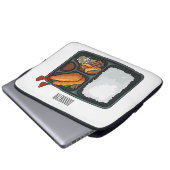 Bento Cartoon Illustration Laptopschutzhülle (Vorne Knopf)