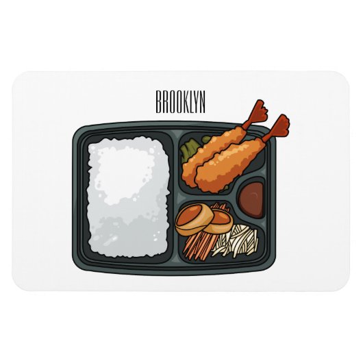 Bento Cartoon Illustration Magnet (Horizontal)