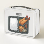 Bento Cartoon Illustration Metall Brotdose (Rückseite)