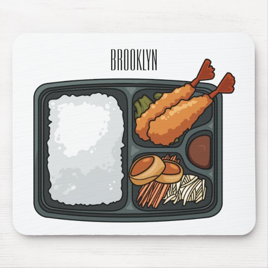 Bento Cartoon Illustration Mousepad (Vorne)