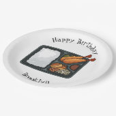 Bento Cartoon Illustration Pappteller (Schrägansicht)