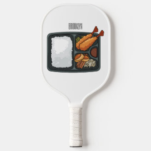 Bento Cartoon Illustration Pickleball Schläger