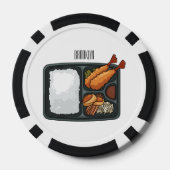 Bento Cartoon Illustration Pokerchips (Rückseite)