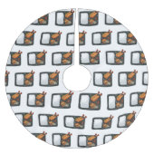 Bento Cartoon Illustration Polyester Weihnachtsbaumdecke (Vorderseite)