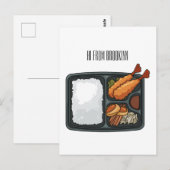 Bento Cartoon Illustration Postkarte (Vorne/Hinten)