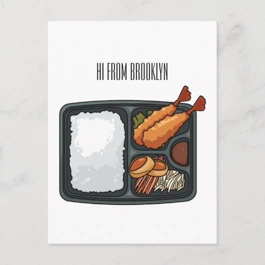 Bento Cartoon Illustration Postkarte (Vorderseite)