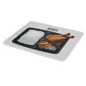 Bento Cartoon Illustration Schneidebrett (Ecke)