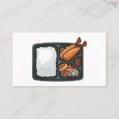 Bento Cartoon Illustration Visitenkarte (Rückseite)