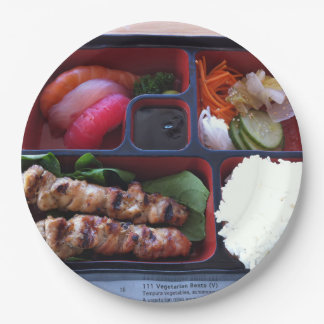 Bento Kasten-Sushi-japanische Reis-Nahrung Pappteller