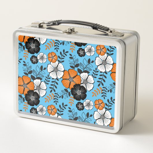 Bento Orange Metall Brotdose (Vorderseite)