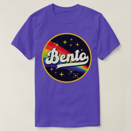 Bento Rainbow in Space Vintag Style T-Shirt (Design vorne)