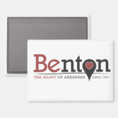 BENTON ARKANSAS Magnet (Vorderseite/Rückseite)