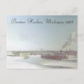 Benton Harbour Michigan und Fluss Postkarte (Vorderseite)