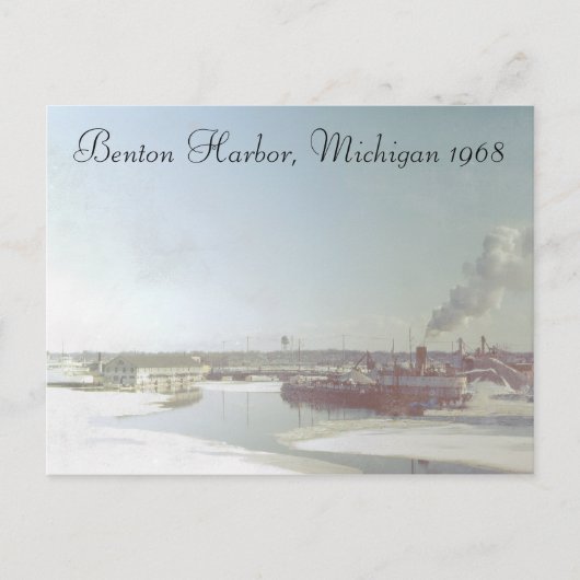 Benton Harbour Michigan und Fluss Postkarte (Vorderseite)