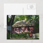 Benton Homestead, Tolland, CT. Postkarte (Vorne/Hinten)