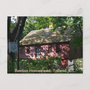 Benton Homestead, Tolland, CT. Postkarte