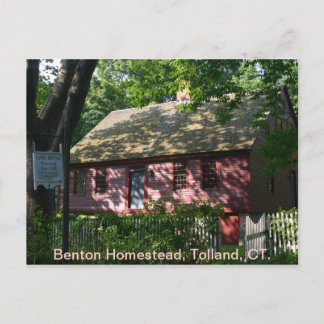 Benton Homestead, Tolland, CT. Postkarte
