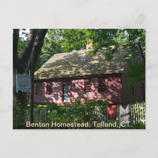 Benton Homestead, Tolland, CT. Postkarte (Vorderseite)