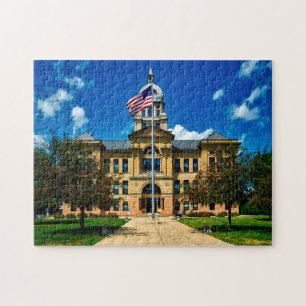 Benton Landkreis Courthouse Iowa. Puzzle