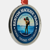 Benton MacKaye Trail (Hiker C) Silbernes Ornament (Rechts)